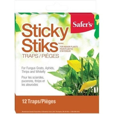 Safers Sticky Sticks, 12 Pack