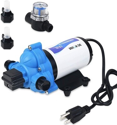 DC HOUSE 33-Series Industrial Water Pressure Pump, 115V 3.3 GPM 45 PSI Water Diaphragm Pump