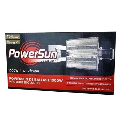 Powersun De Ballast 1000W 120 / 240V HPS Bulb Included