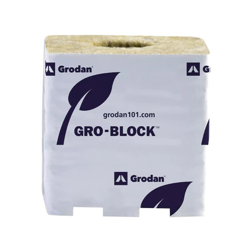 Grodan Improved GR10 Block - 4" x 4" x 4" Cube - No Wrap