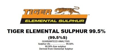 Tiger-Sur Elemental Sulphur Pellets, 99.5%