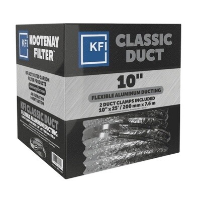 Kootenay Classic Aluminium Ducting - 10&quot; x 25&#39;
