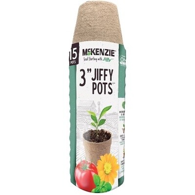 Jiffy/McKenzie 3&quot; Peat Pots - 15 Count
