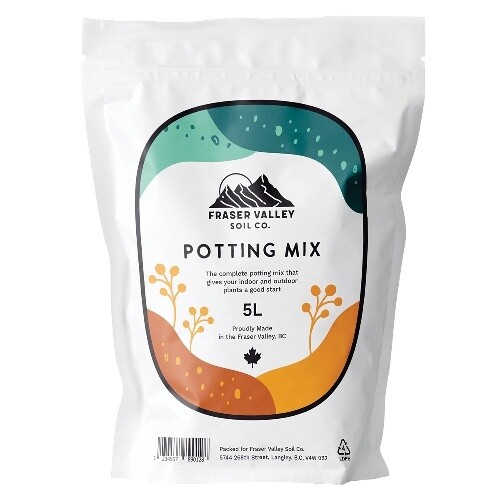 Fraser Valley Soil - Potting Mix (5, 10 and 25 Liter), Size: 5 Liter