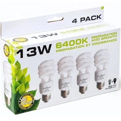 Sunblaster 13W CFL Grow Light, 6400K - 4 per pack
