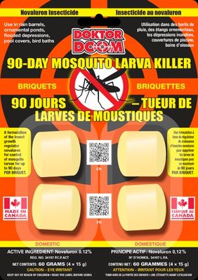 Doktor Doom 90-Day Mosquito Larva Killer (4 Briquette Pack)