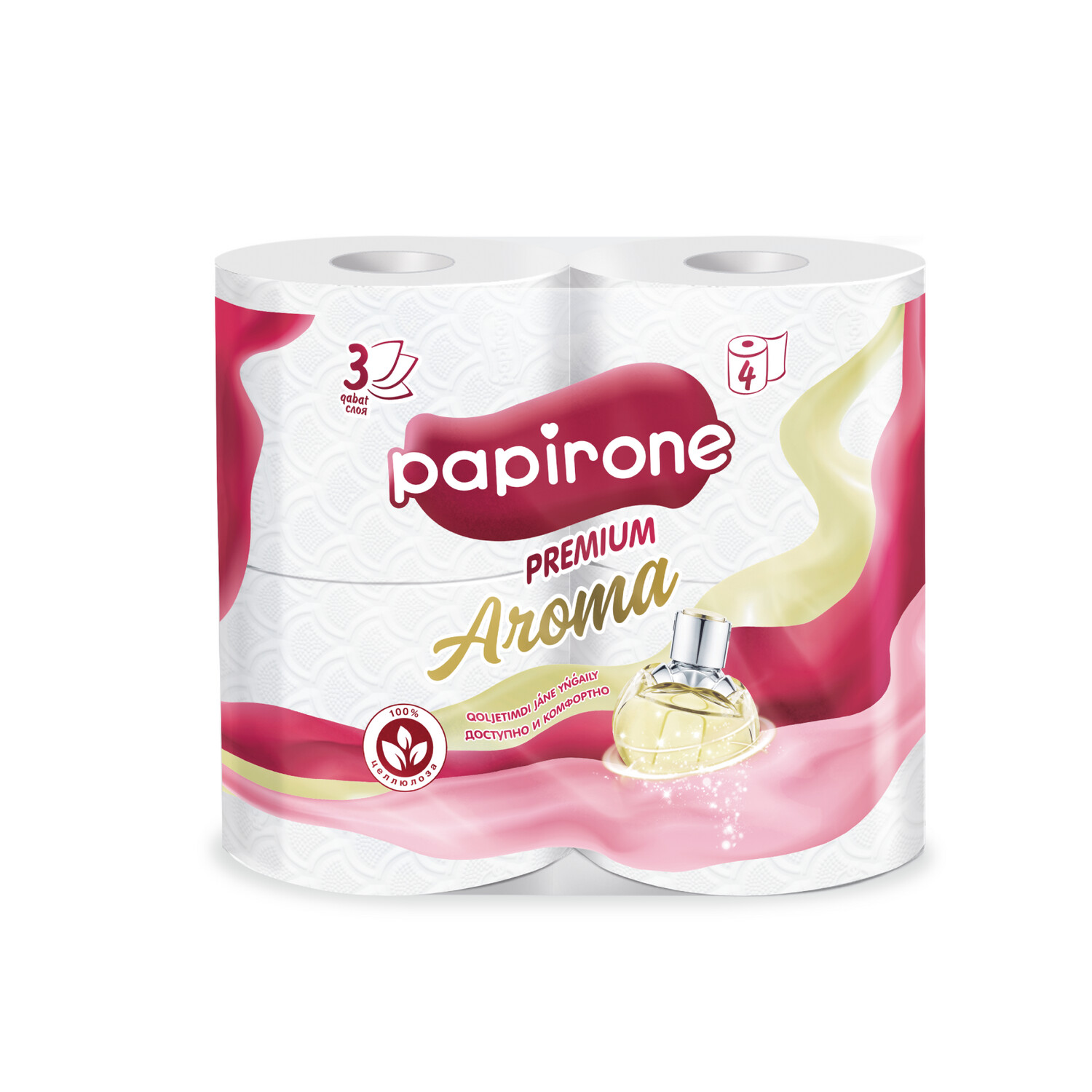 Туалетная бумага «Papirone Aroma» по 4 шт. 3 слоя