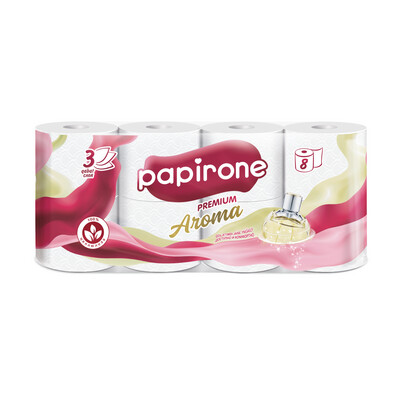 ​Туалетная бумага «Papirone Aroma» по 8 шт. 3 слоя