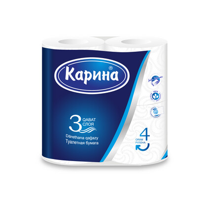​Туалетная бумага «Карина» *4 (3 слоя)
