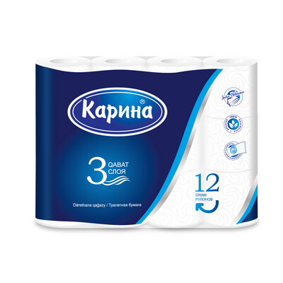 ​Туалетная бумага «Карина» *12 (3 слоя)