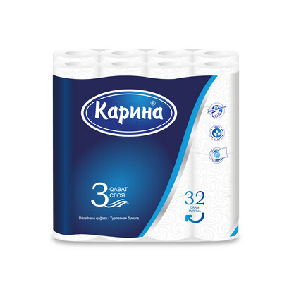 ​Туалетная бумага «Карина» *32 (3 слоя)