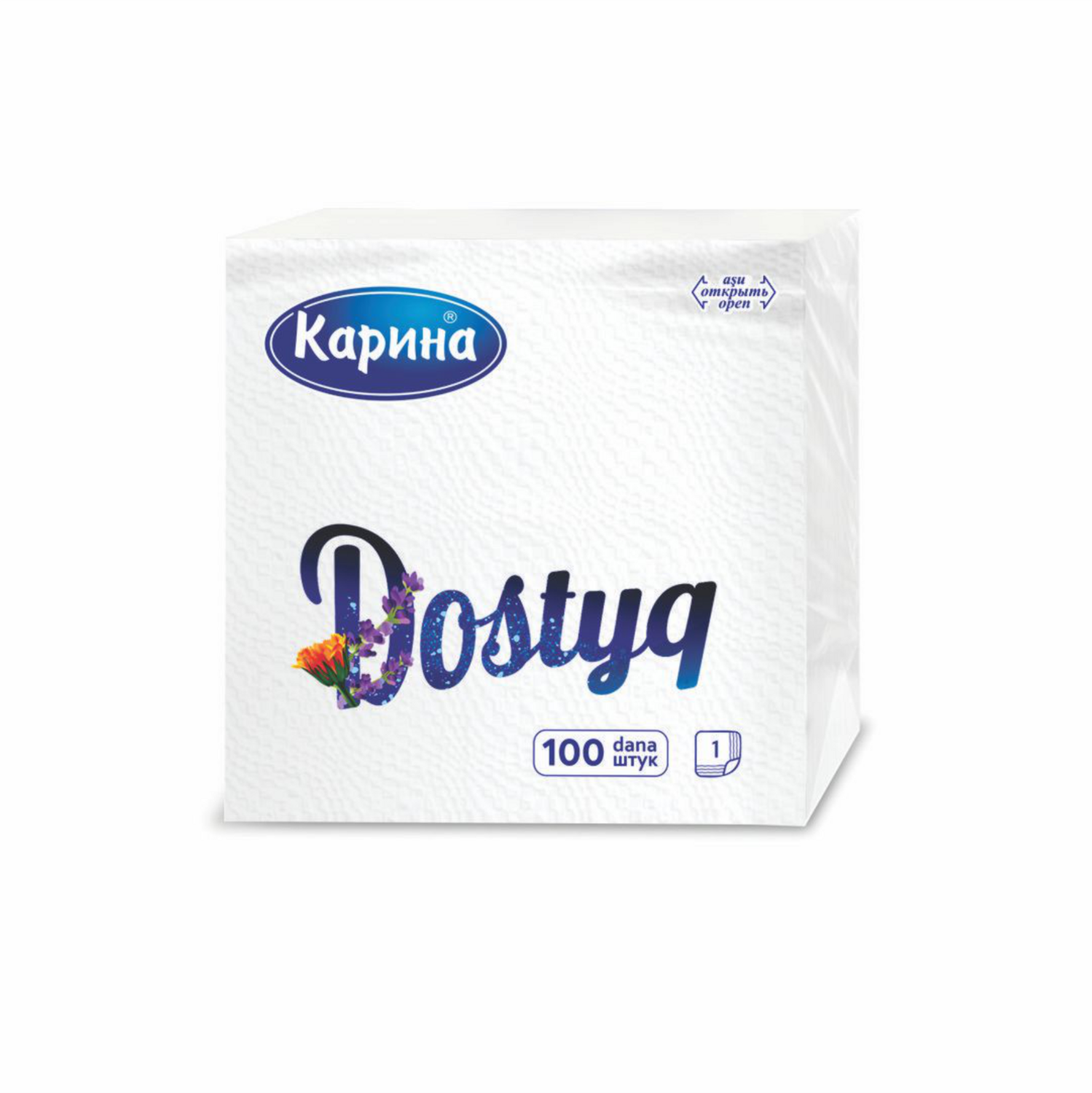 ​Салфетка &quot;Dostyq&quot; 100 белая