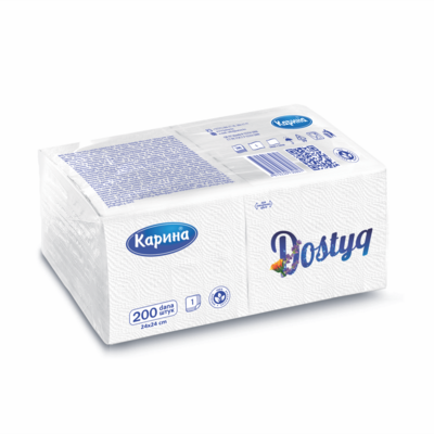 ​Салфетка &quot;Dostyq&quot; 200 белая