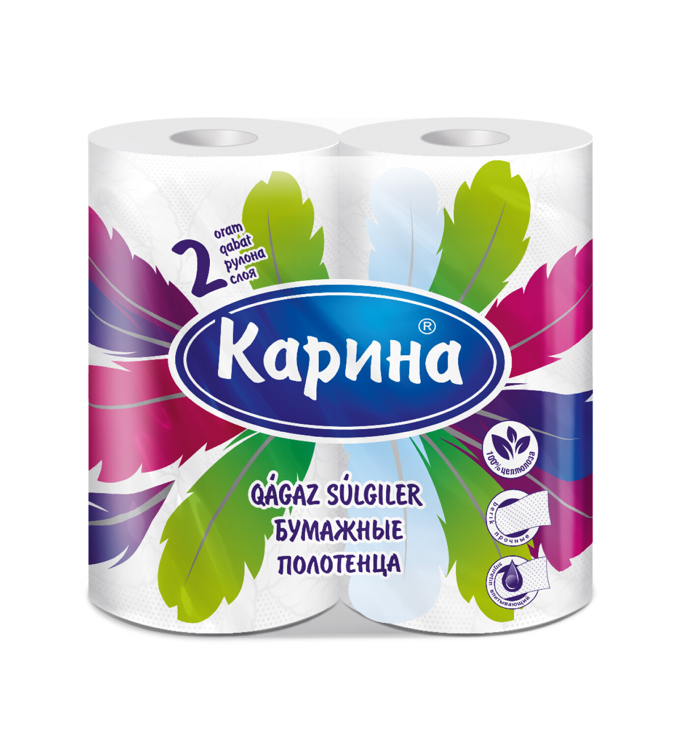​Бумажные полотенца «Карина-Перья» 21,5 см