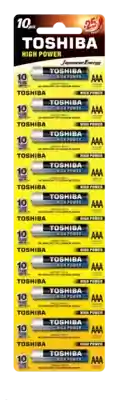 Батарейки TOSHIBA High Power AAA по 10 шт.