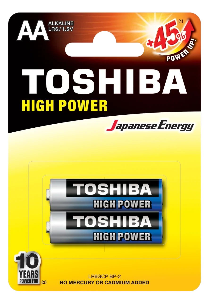 Батарейки TOSHIBA High Power AA по 2 шт.