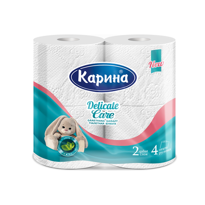 Туалетная бумага «Карина Delicate Care» б/о 4 шт 2 сл