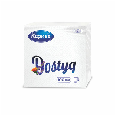 ​Салфетка &quot;Dostyq&quot; 100 белая