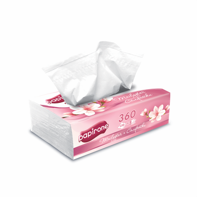 Салфетки вытяжные Papirone 155x200 3 слоя 120 шт.​ «Магнолия»