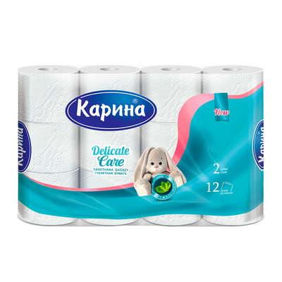 ​Туалетная бумага «Карина Delicate Care» б/о 12 шт 2 сл ​