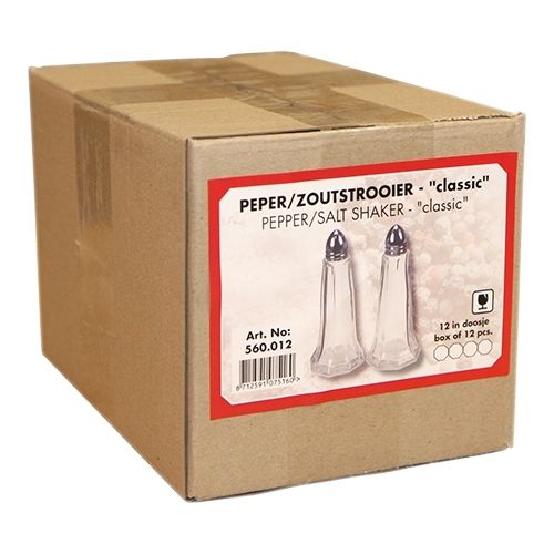 peper / zoutstrooier H.12cm