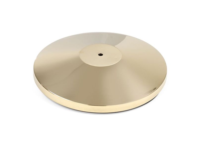 Afzetpaal met goudkleurige afwerking, HENDI, bodemplaat, ⌀360x(H)65mm