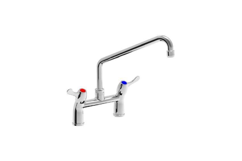 DUBBELGATS MENGKRAAN KWARTSLAGBEDIENING - TAFELMODEL - 250MM