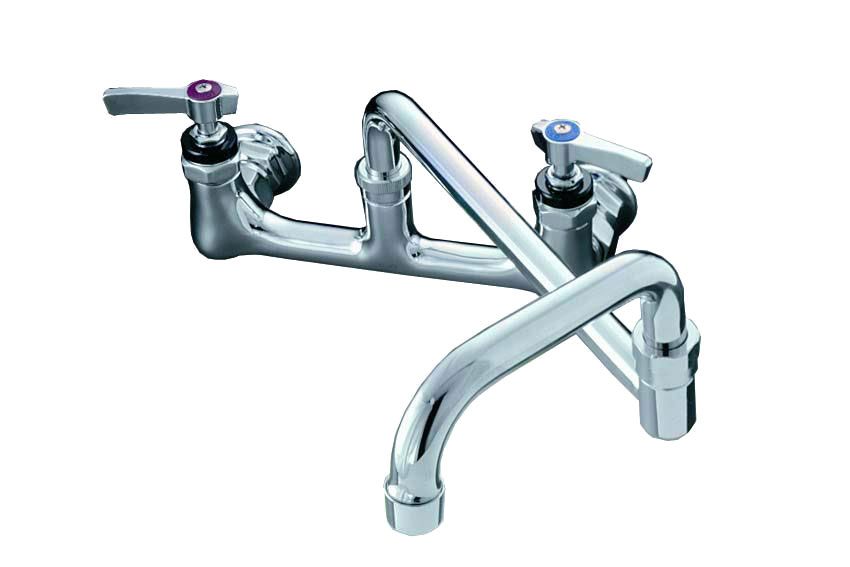 DUBBELGATS MENGKRAAN KWARTSLAGBEDIENING - MUURMODEL - 450MM