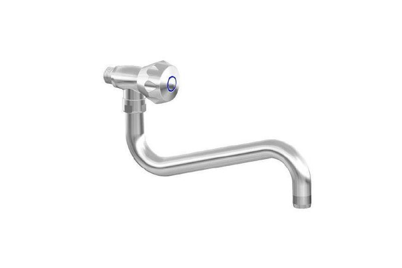 ENKELGATS KRAAN - A-LINE MUURMODEL - 1 DRAAIKNOP - 250MM