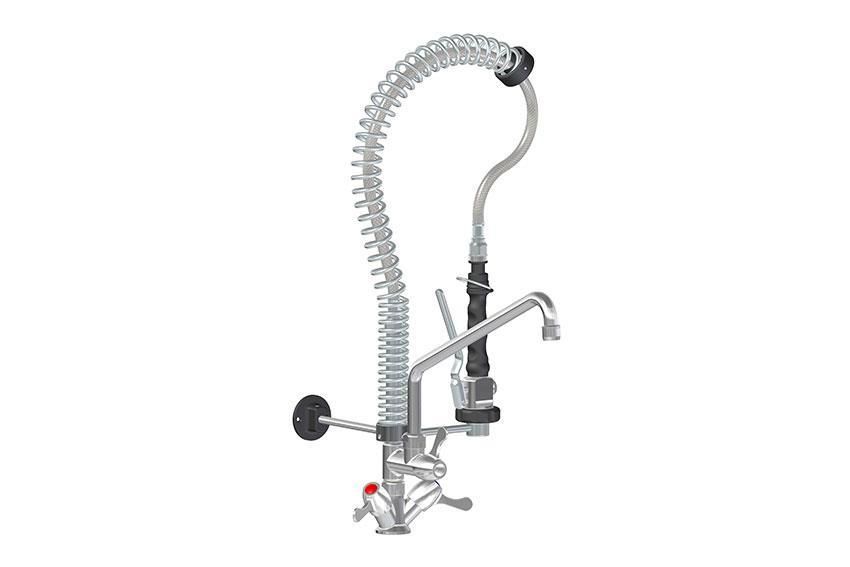 MINI VOORSPOELDOUCHE INCL. KWARTSLAG TUSSENKRAAN