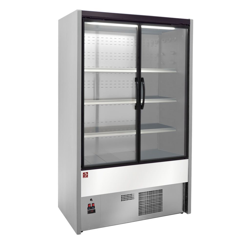 Gekoeld wandmeubel, zwenkdeuren - GRIJS / WIT