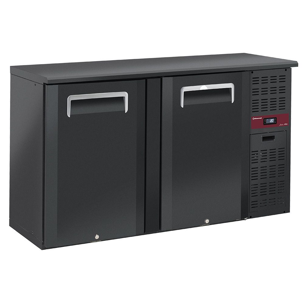 Flessenkoeler 2 deuren, 320 liters, verstelbare poten