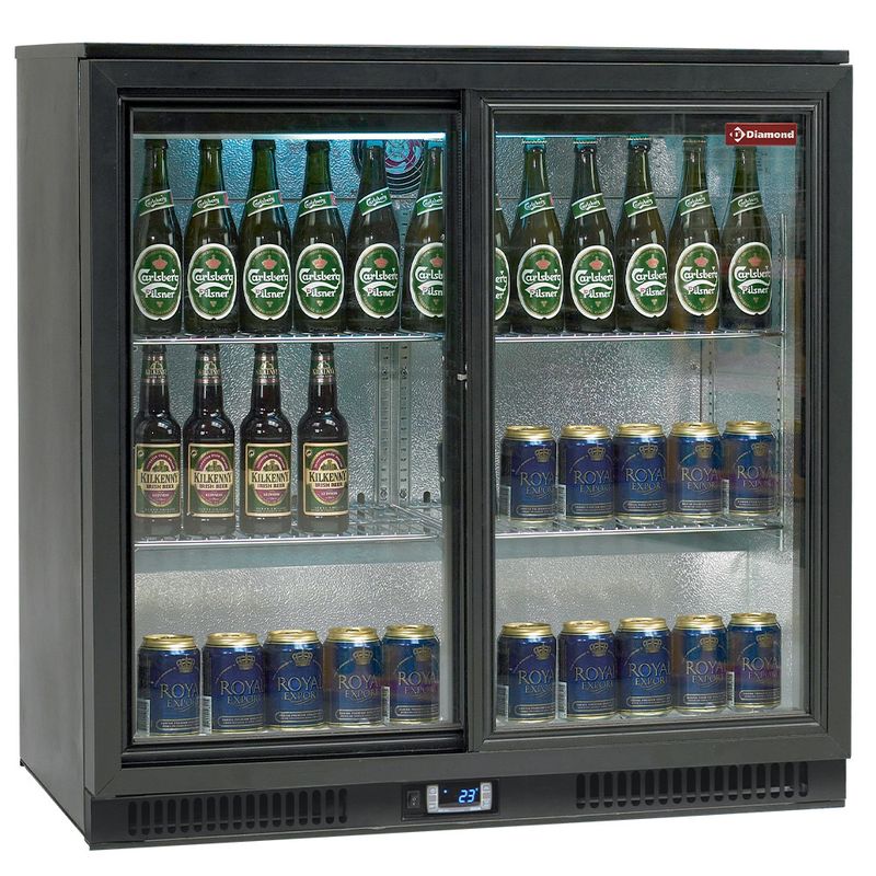Flessenkoeler geventileerd &quot;Back Bar&quot;, 2 schuifdeuren