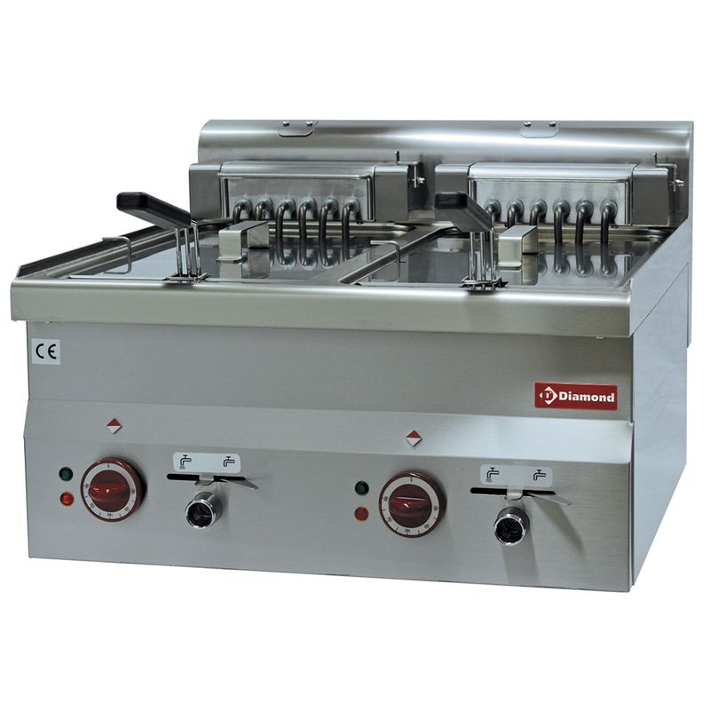Elektrische friteuse 2 kuipen 10 liter -Top-