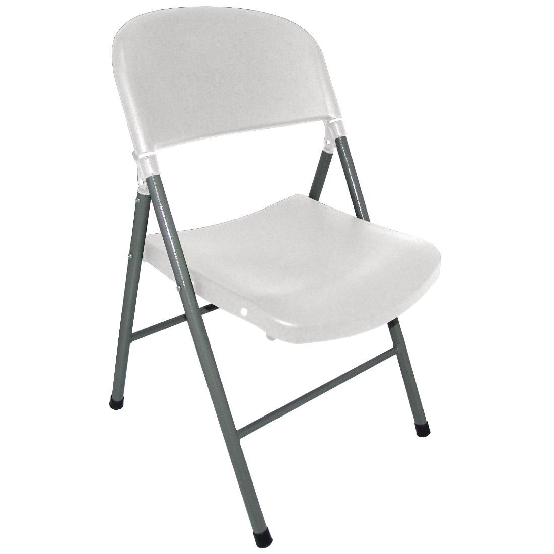Bolero opklapbare stoelen wit (2 stuks)