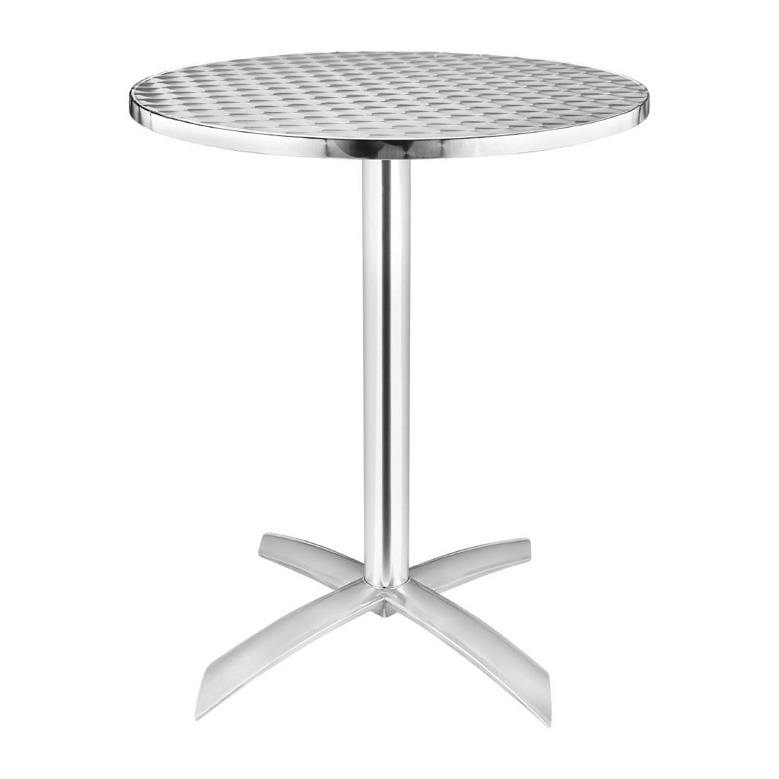 Bolero alumiminium klaptafel met RVS blad 60(�)cm
