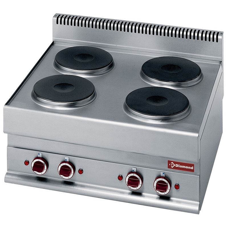 Elektrisch fornuis 4 ronde kookplaten -top- &quot;Alpha 650&quot;