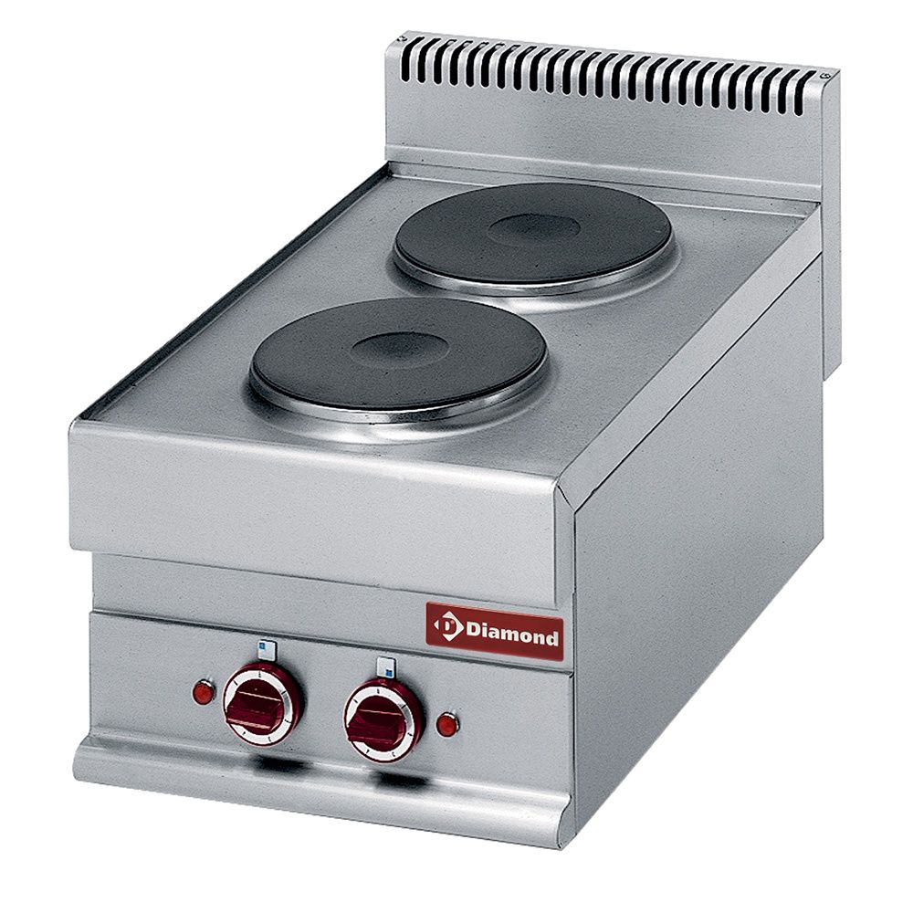 Elektrisch fornuis 2 ronde kookplaten -Top-