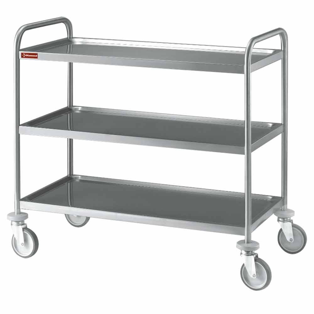Serveerwagen RVS 3 niveau&#39;s