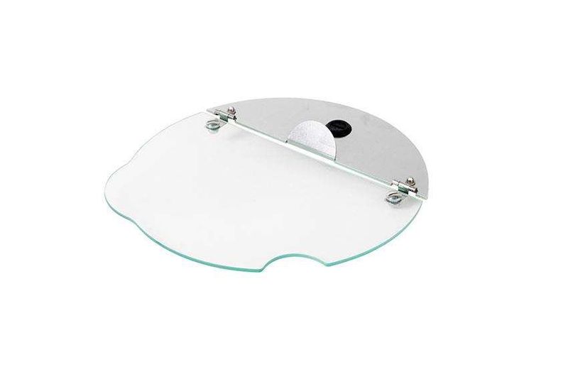 Scharnierend deksel voor soepketel 1/3 rvs - 2/3 gehard glas