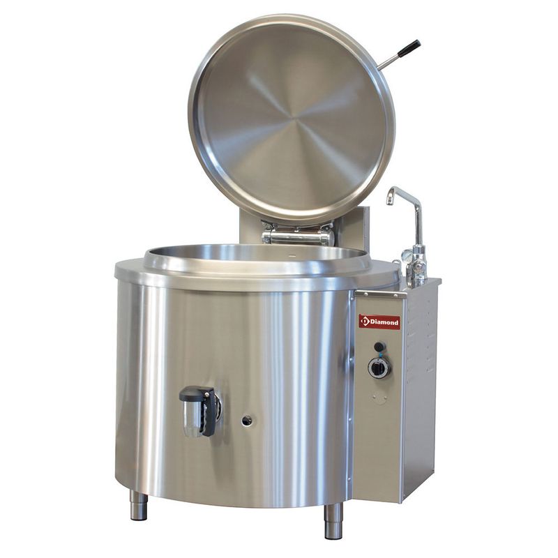 Ronde gaskookketels 500 liter, indirecte verwarming