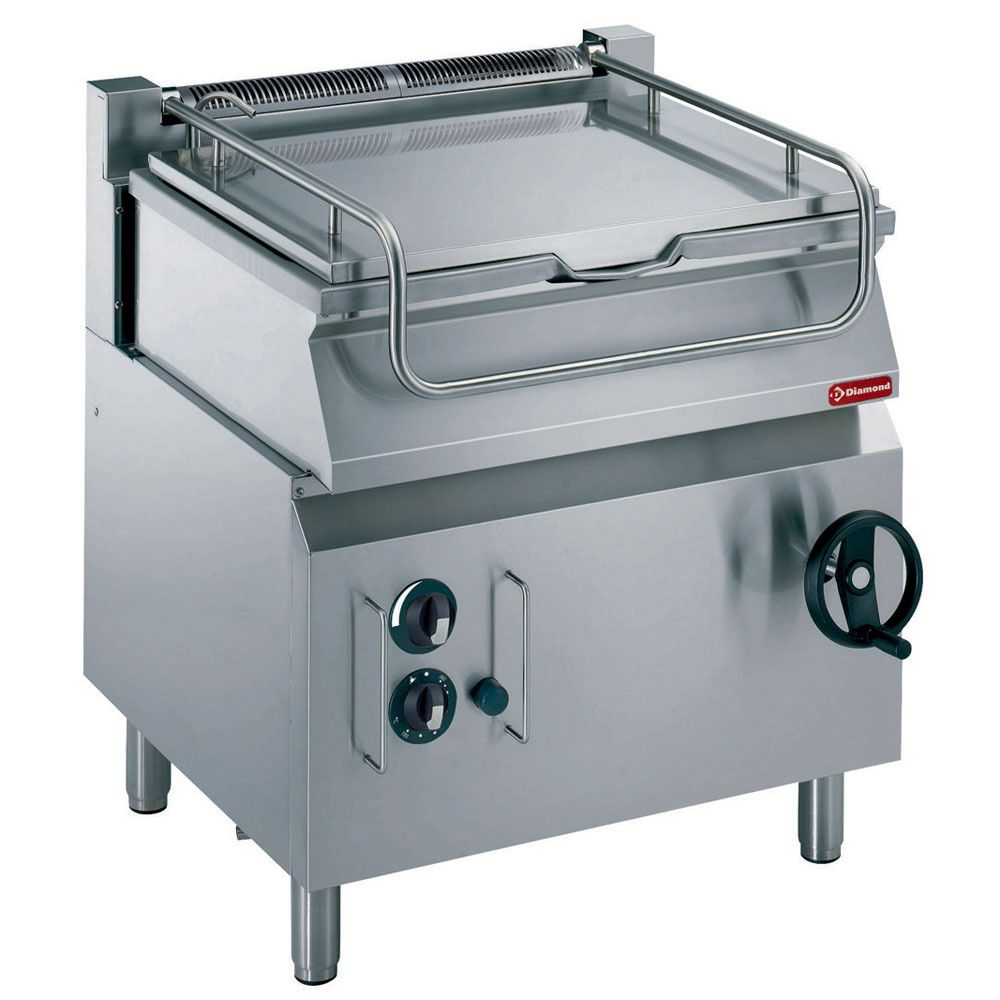 Kantelbare kookketel 60 liter op gas, kuip in ����Duomat���� , op kast
