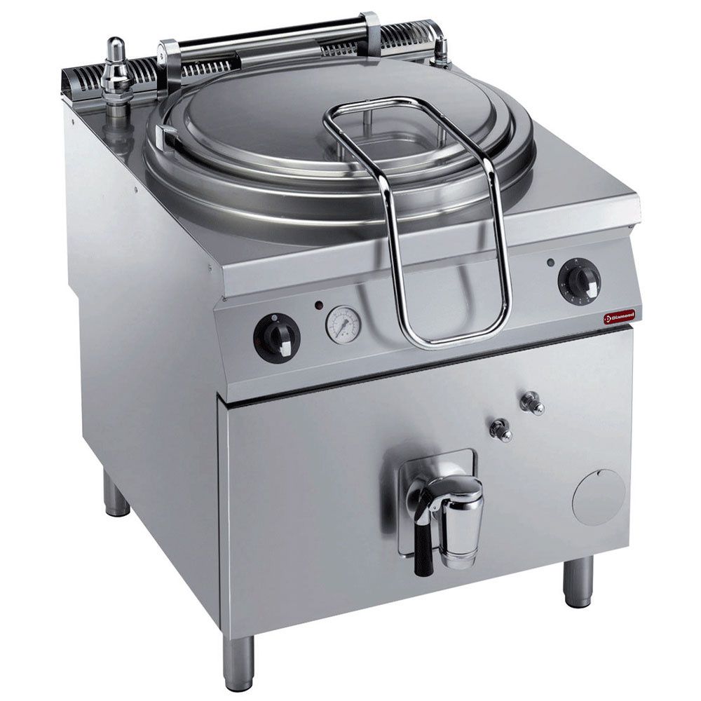 Elektrische kookketel 100 liter, indirecte verwarming, op meubel