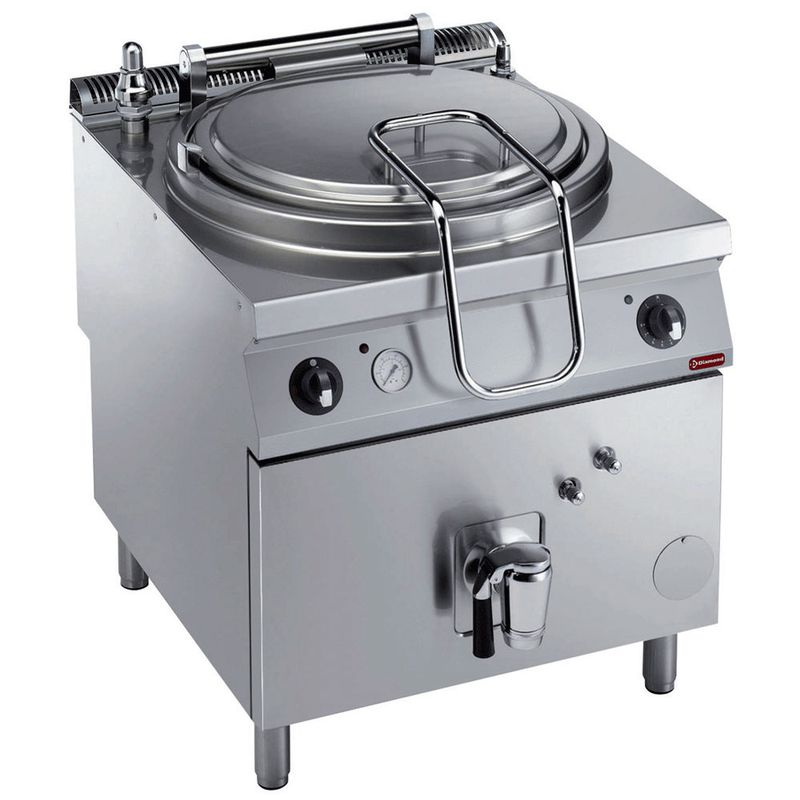 Elektrische kookketel 100 liter, indirecte verwarming, op meubel