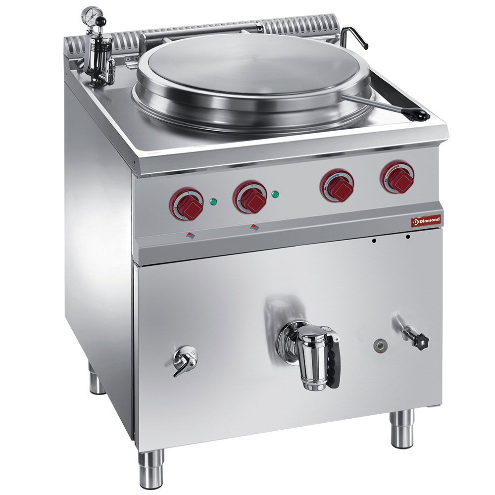 Ronde elektrische kookketel  50 liter, indirecte verwarming