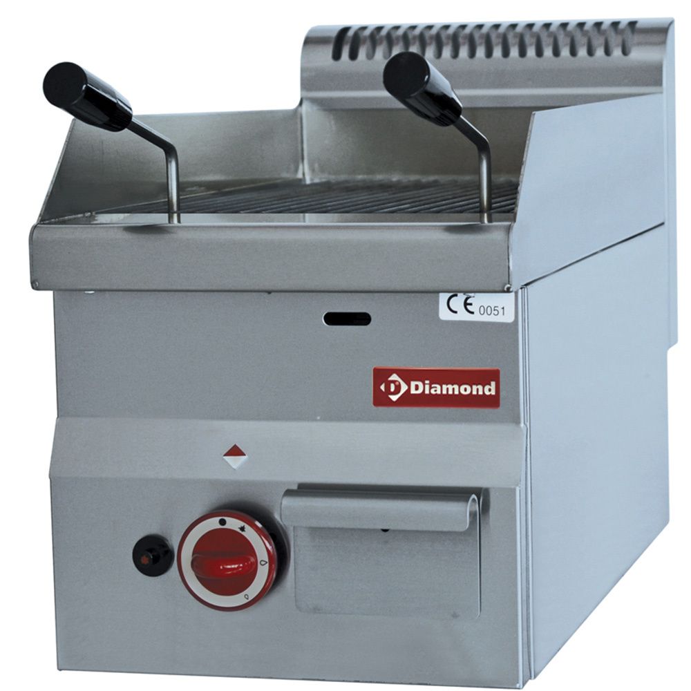 Lavasteengril op gas met braadrooster in gietijzer -Top-