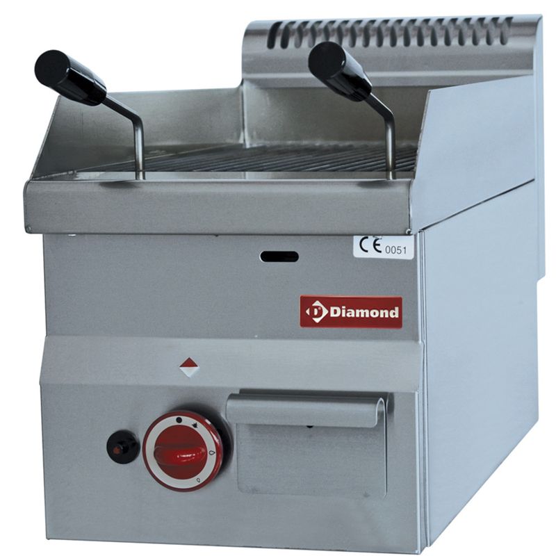 Lavasteengril op gas met braadrooster in gietijzer -Top-