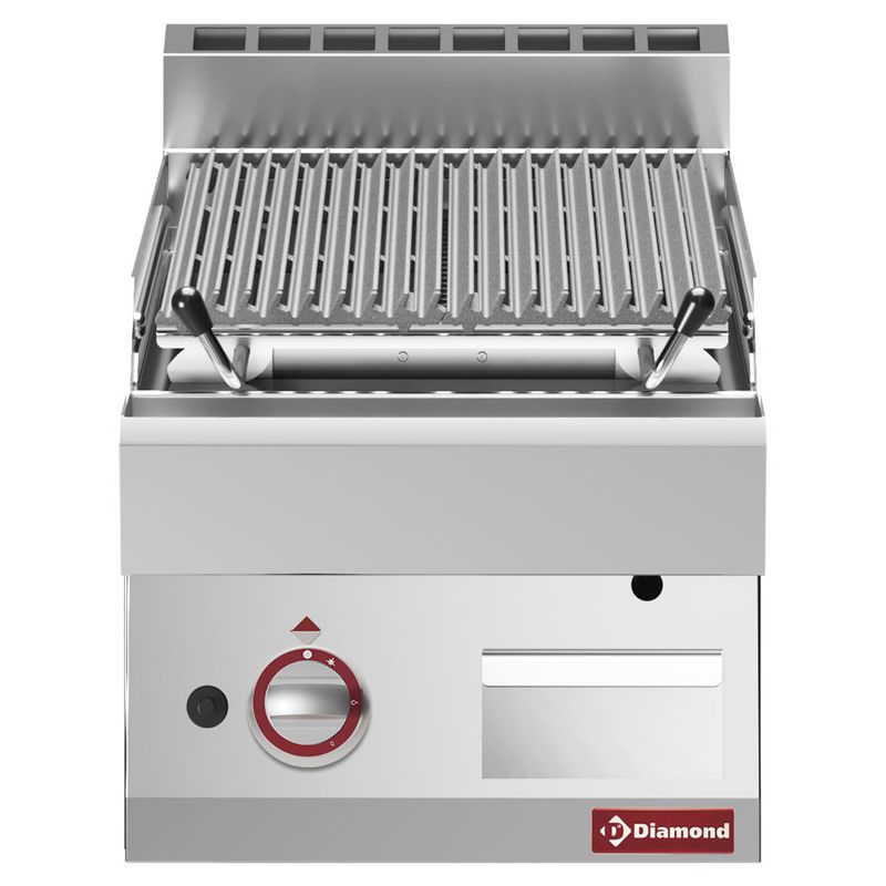 Lavasteengrill - 1/2 module - bakrooster in gietijzer &quot;double face&quot;