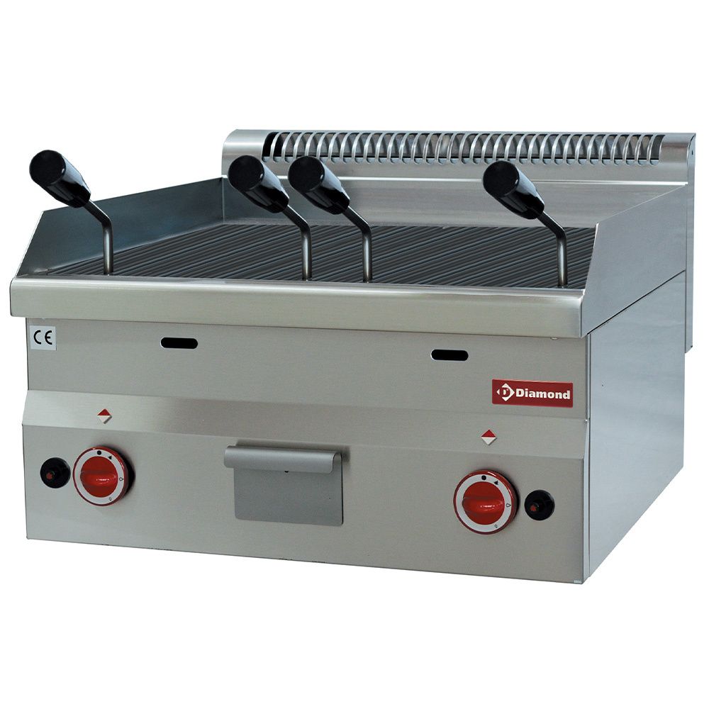 Lavasteengril op gas met braadrooster in gietijzer -Top-