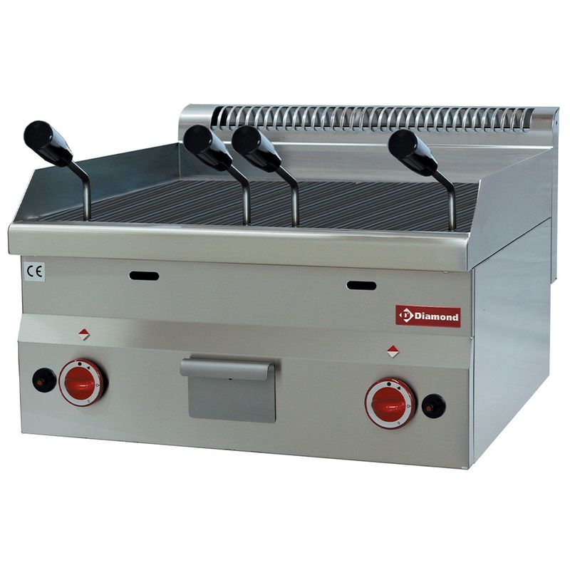 Lavasteengril op gas met braadrooster in gietijzer -Top-